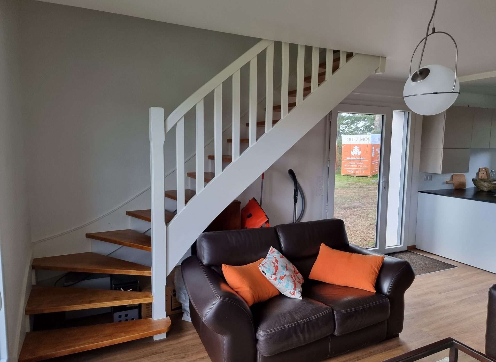 Escalier rénové à Crac’h